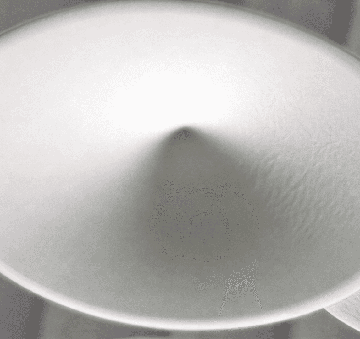 Top view of white cup