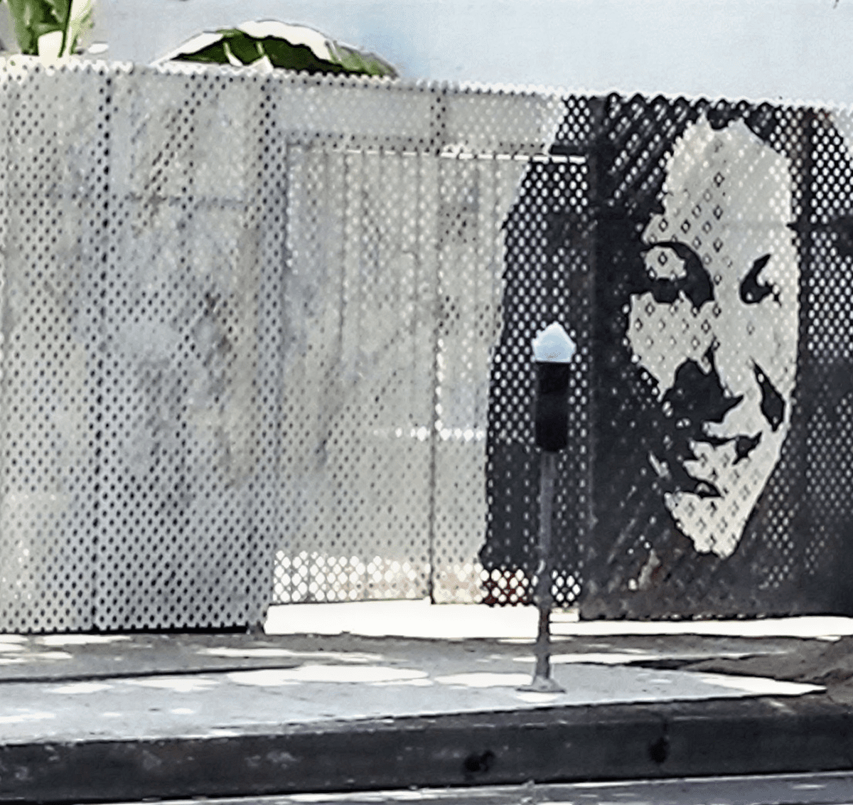 Urban art on perforated panels