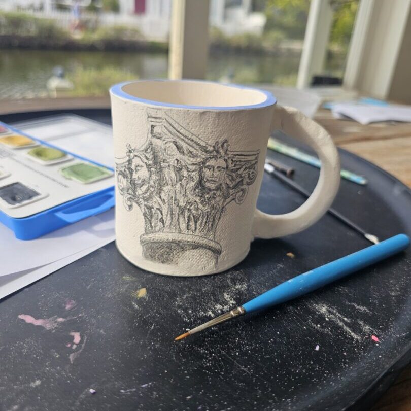 making porcelain cup